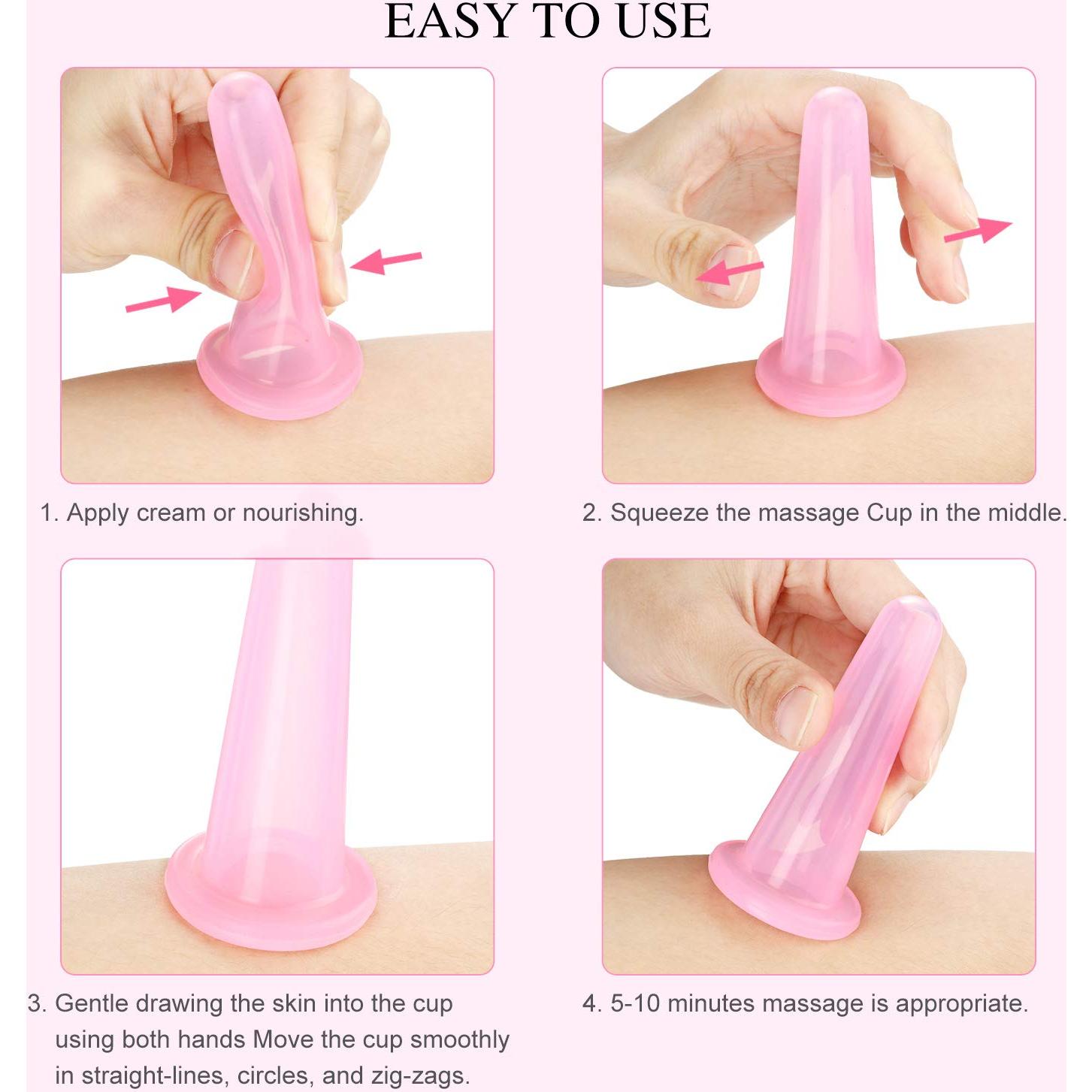 Kit de Ventosas Faciales BBTO de Silicona - 6 Piezas y Cepillo