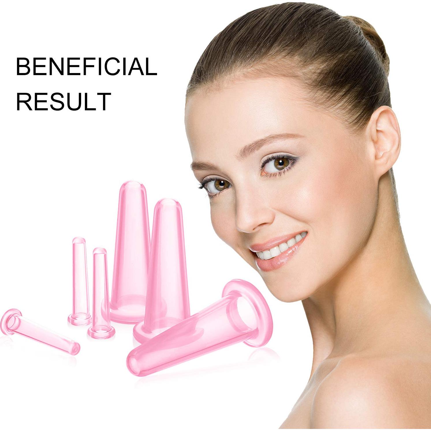 Kit de Ventosas Faciales BBTO de Silicona - 6 Piezas y Cepillo