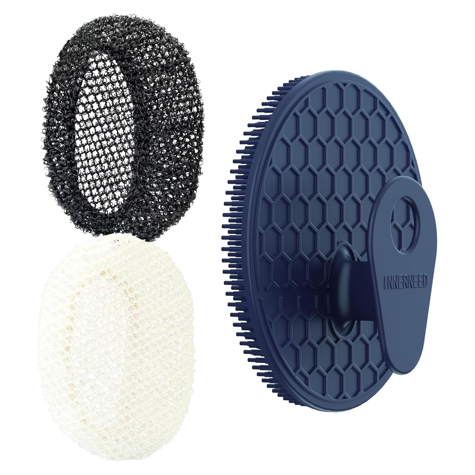 Esponja de Ducha INNERNEED 2 Piezas con Cepillo de Silicona