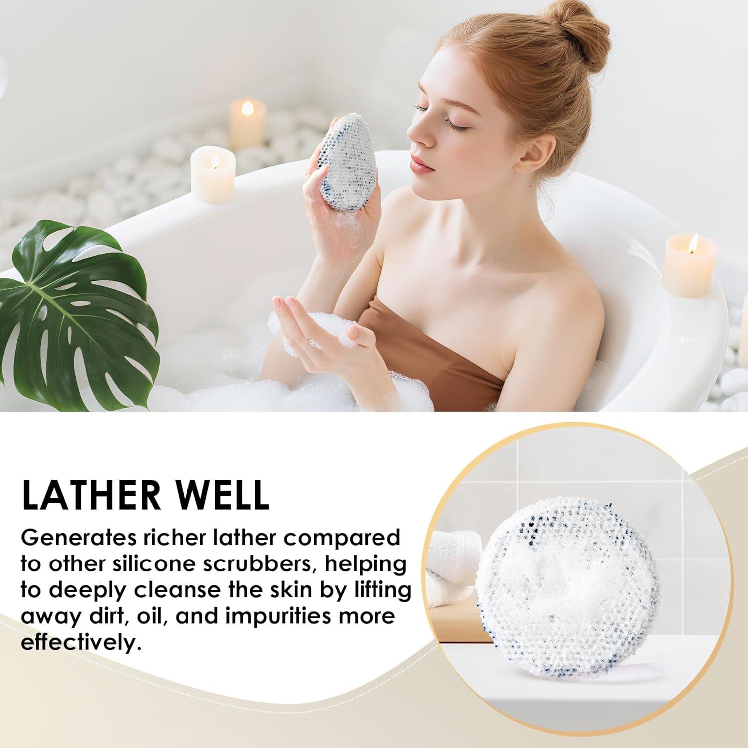 Esponja de Ducha INNERNEED 2 Piezas con Cepillo de Silicona