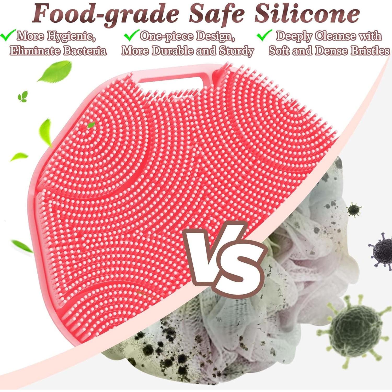 Conjunto de Esponja de Baño y Exfoliante Manmihealth Negro/Rosa