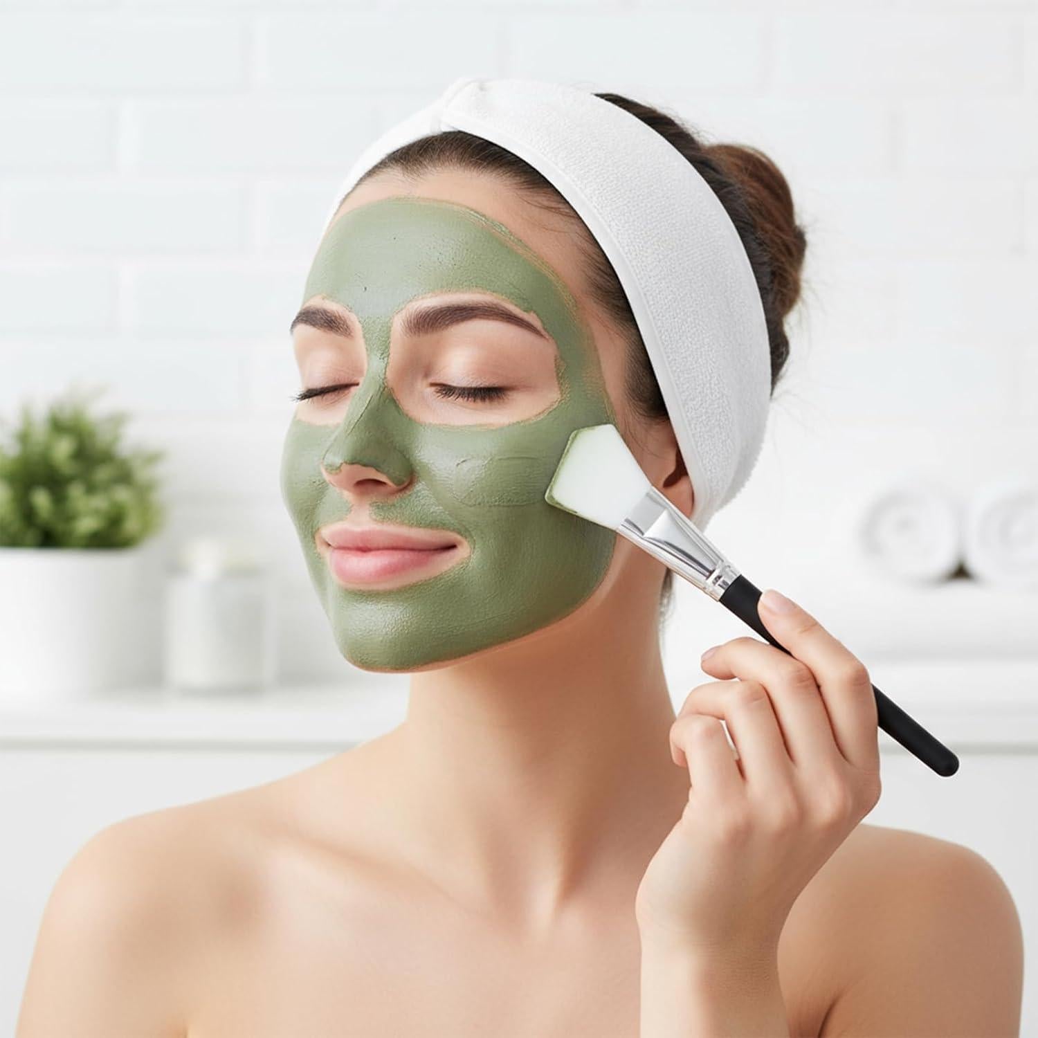 Juego de 7 Aplicadores de Mascarilla Facial de Silicona FdcZeyxior