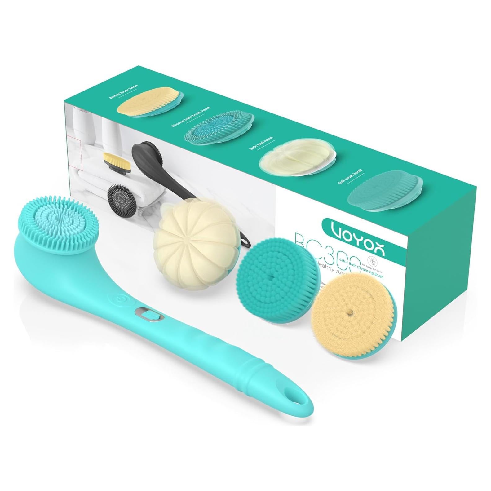 Cepillo Corporal Eléctrico VOYOR BC300 con 4 Accesorios IPX6