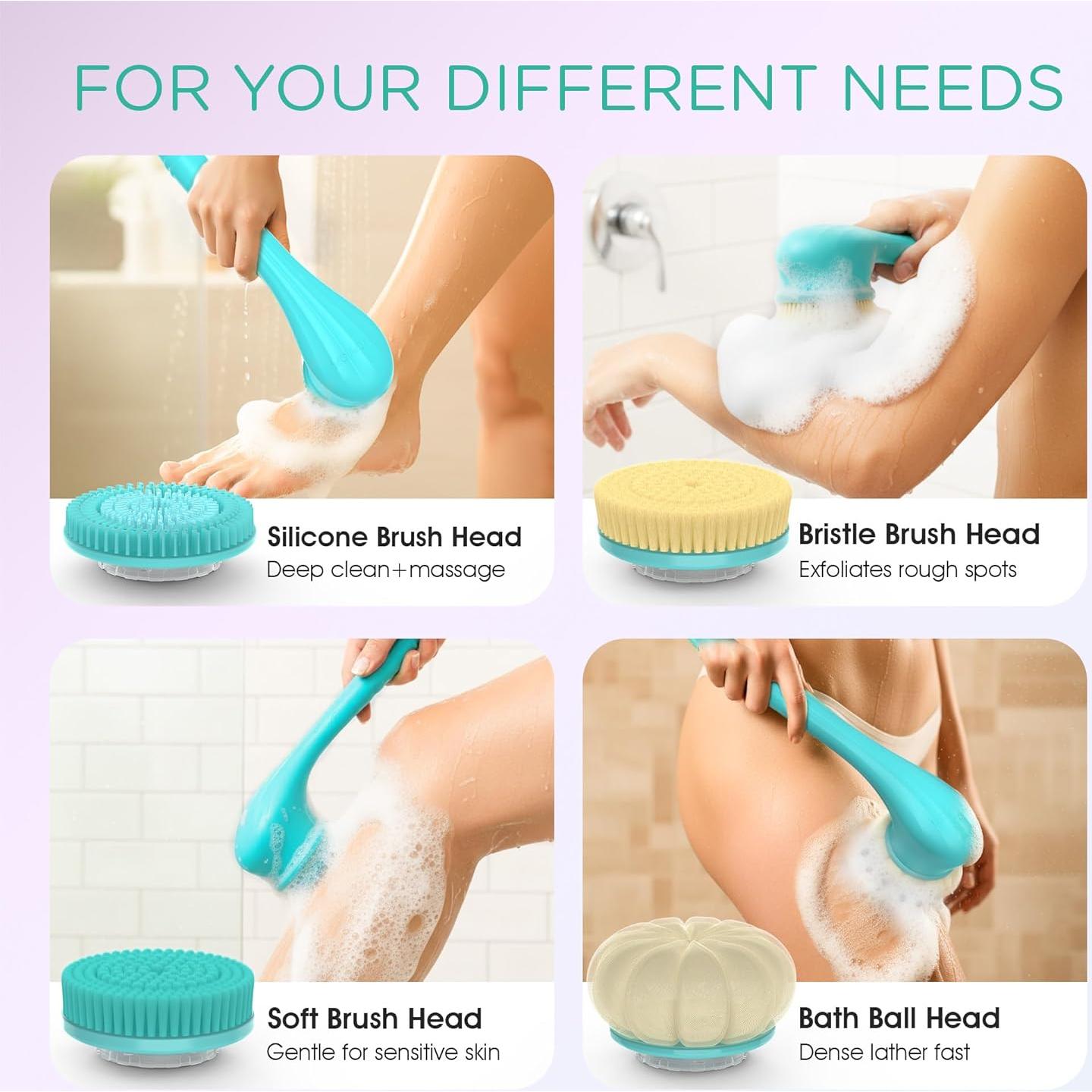 Cepillo Corporal Eléctrico VOYOR BC300 con 4 Accesorios IPX6