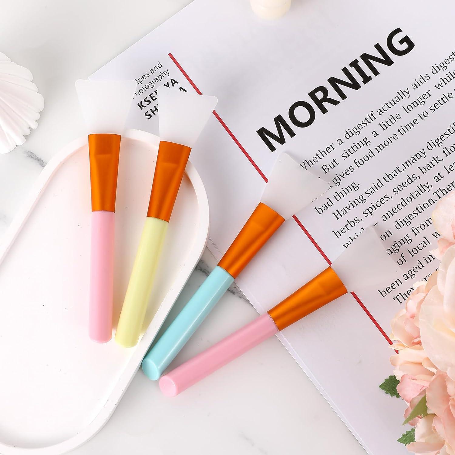 4 Piezas Brochas de Silicona Tucnoeu para Mascarilla Facial