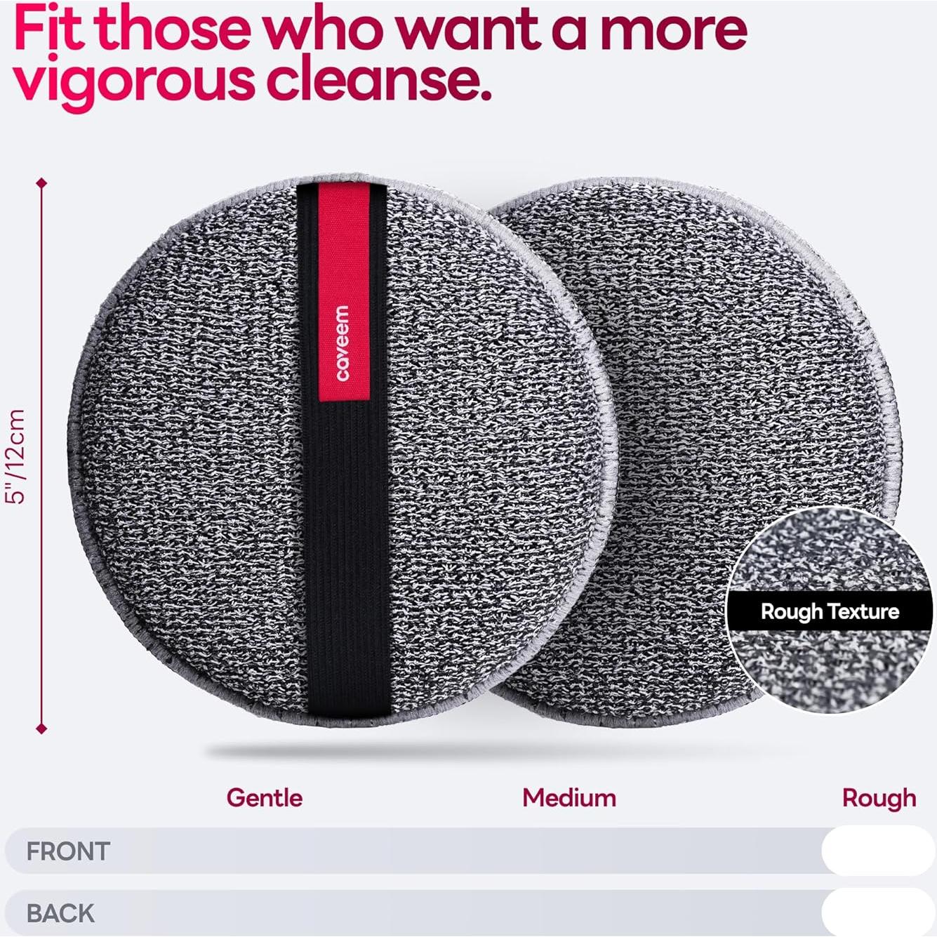 Esponja Exfoliante Corporal Caveem Redonda Gruesa 2 Pzas