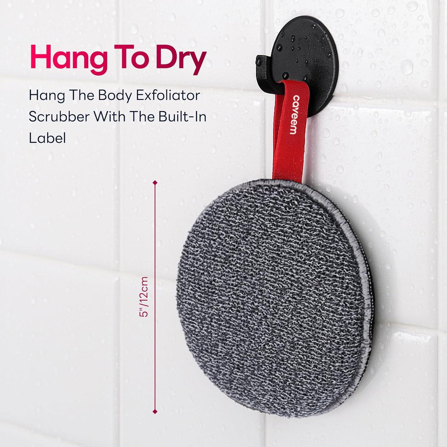 Esponja Exfoliante Corporal Caveem Redonda Gruesa 2 Pzas