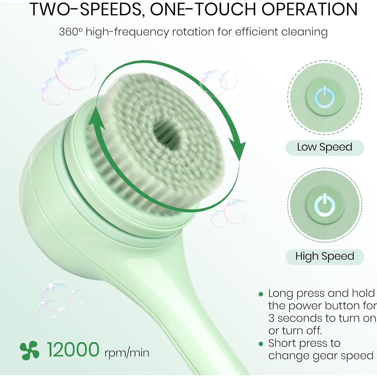 Cepillo Corporal Eléctrico Exfoliante Keweis QZY-808 Verde