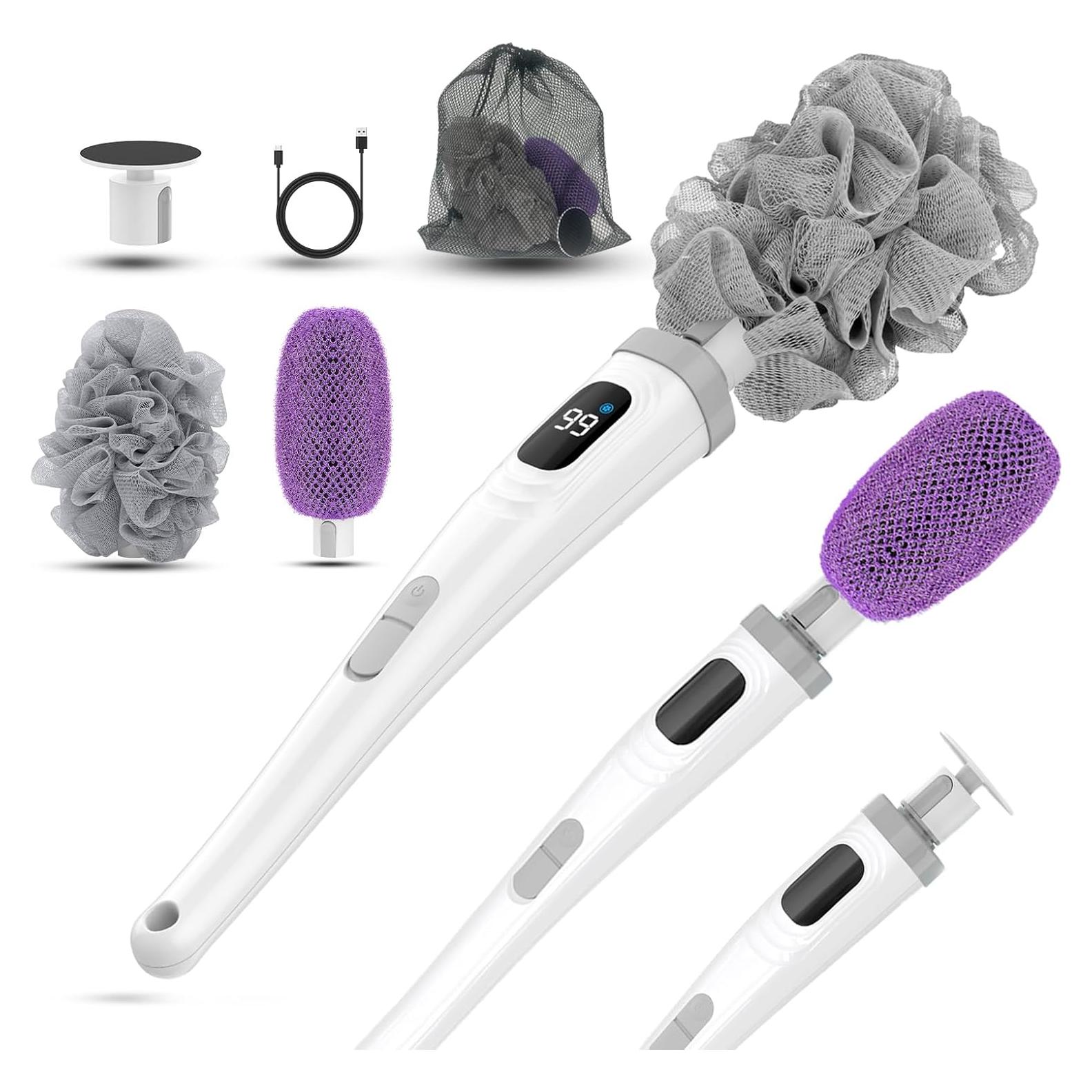 Cepillo Corporal Eléctrico Exfoliante Qinvone con 3 Cabezas