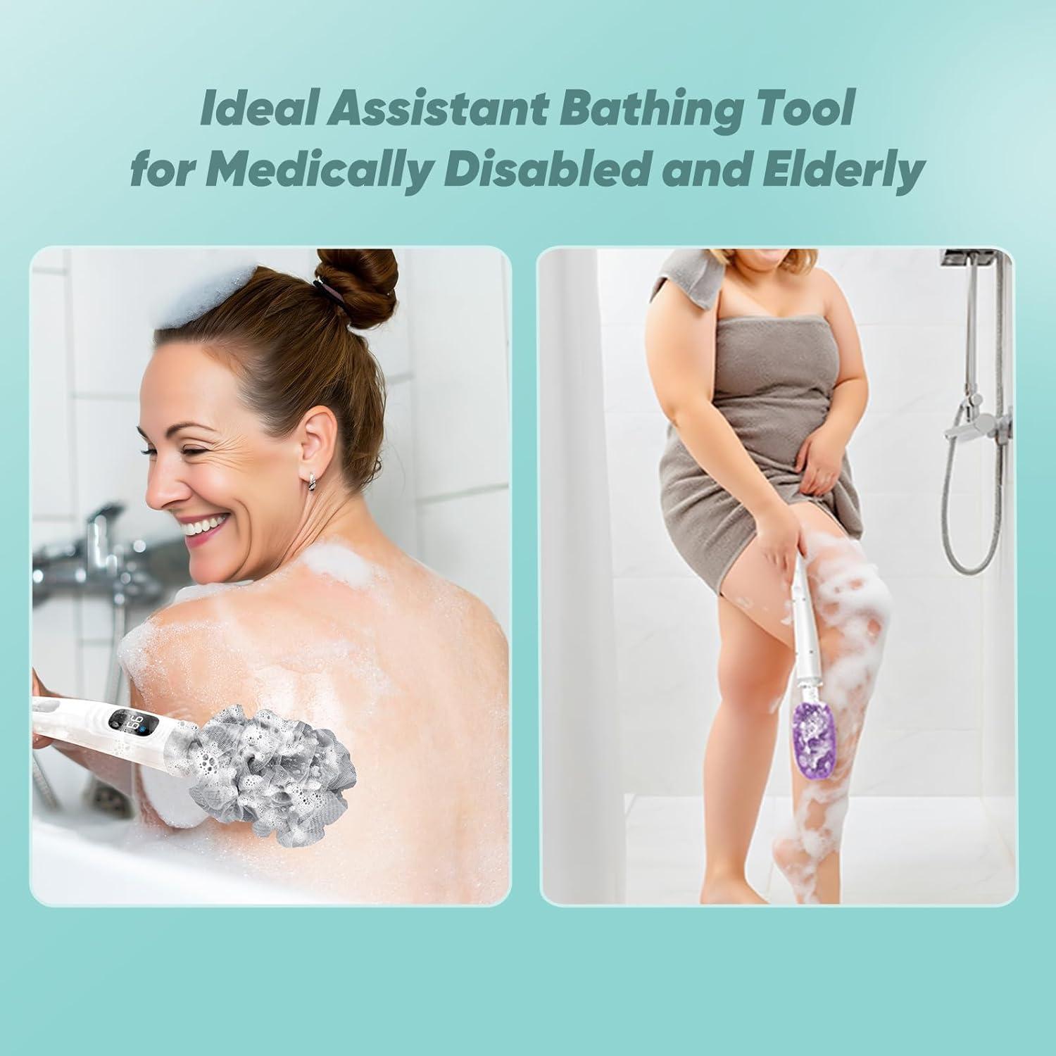 Cepillo Corporal Eléctrico Exfoliante Qinvone con 3 Cabezas