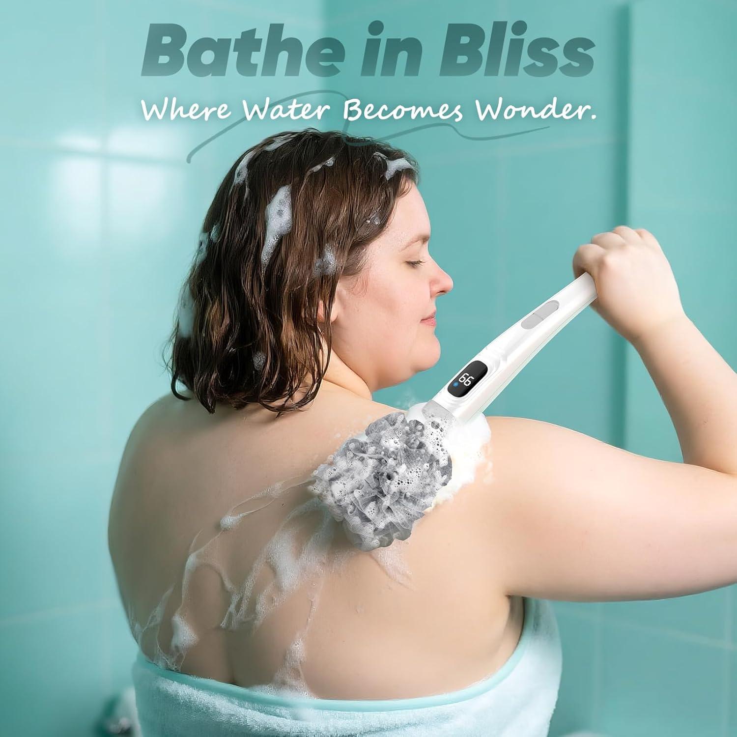 Cepillo Corporal Eléctrico Exfoliante Qinvone con 3 Cabezas