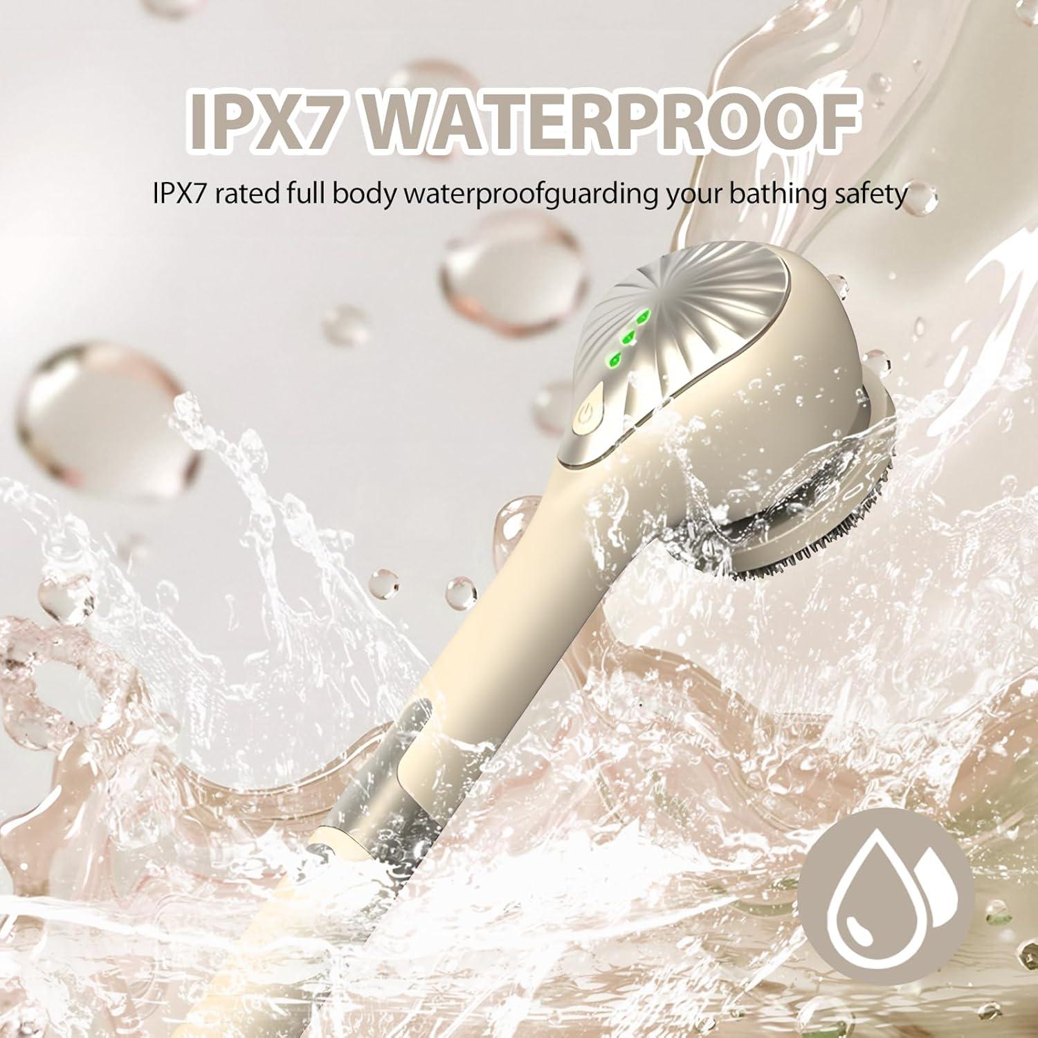 Cepillo Corporal Eléctrico DQ-700 Amarillo con 6 Cabezas