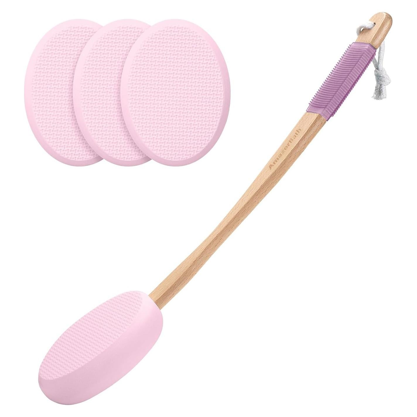 Aplicador de Loción AmazerBath con Mango Largo y 4 Almohadillas