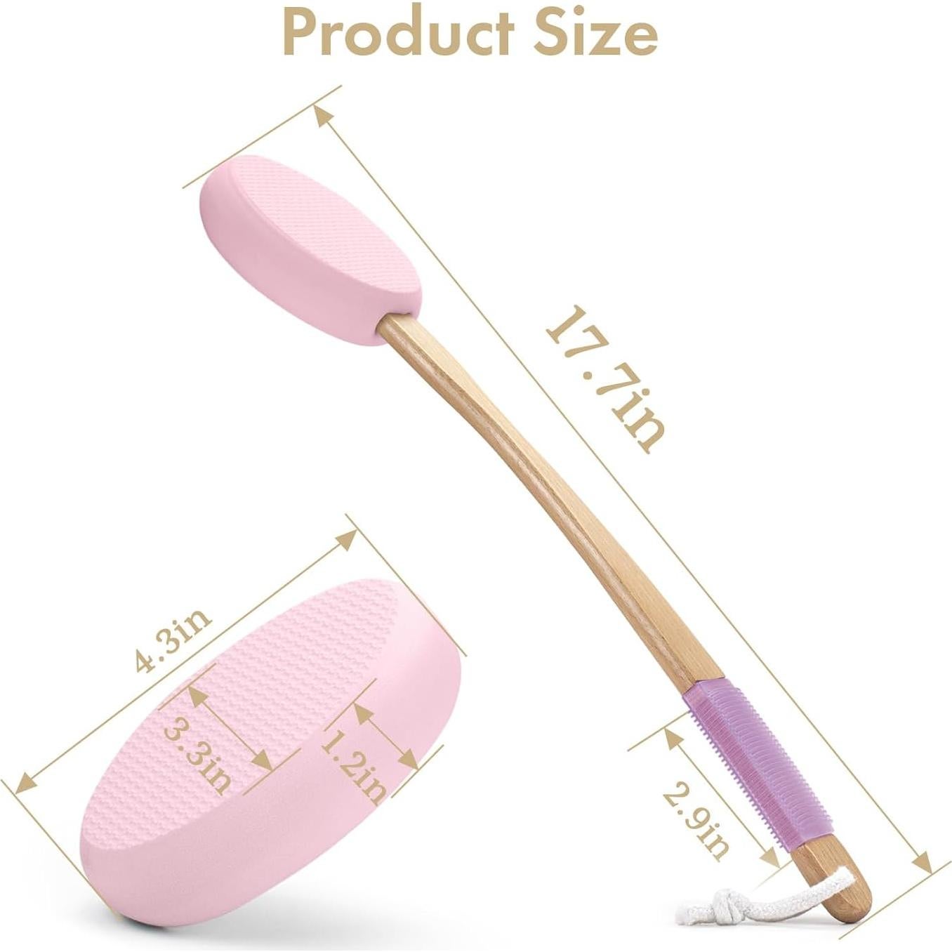 Aplicador de Loción AmazerBath con Mango Largo y 4 Almohadillas