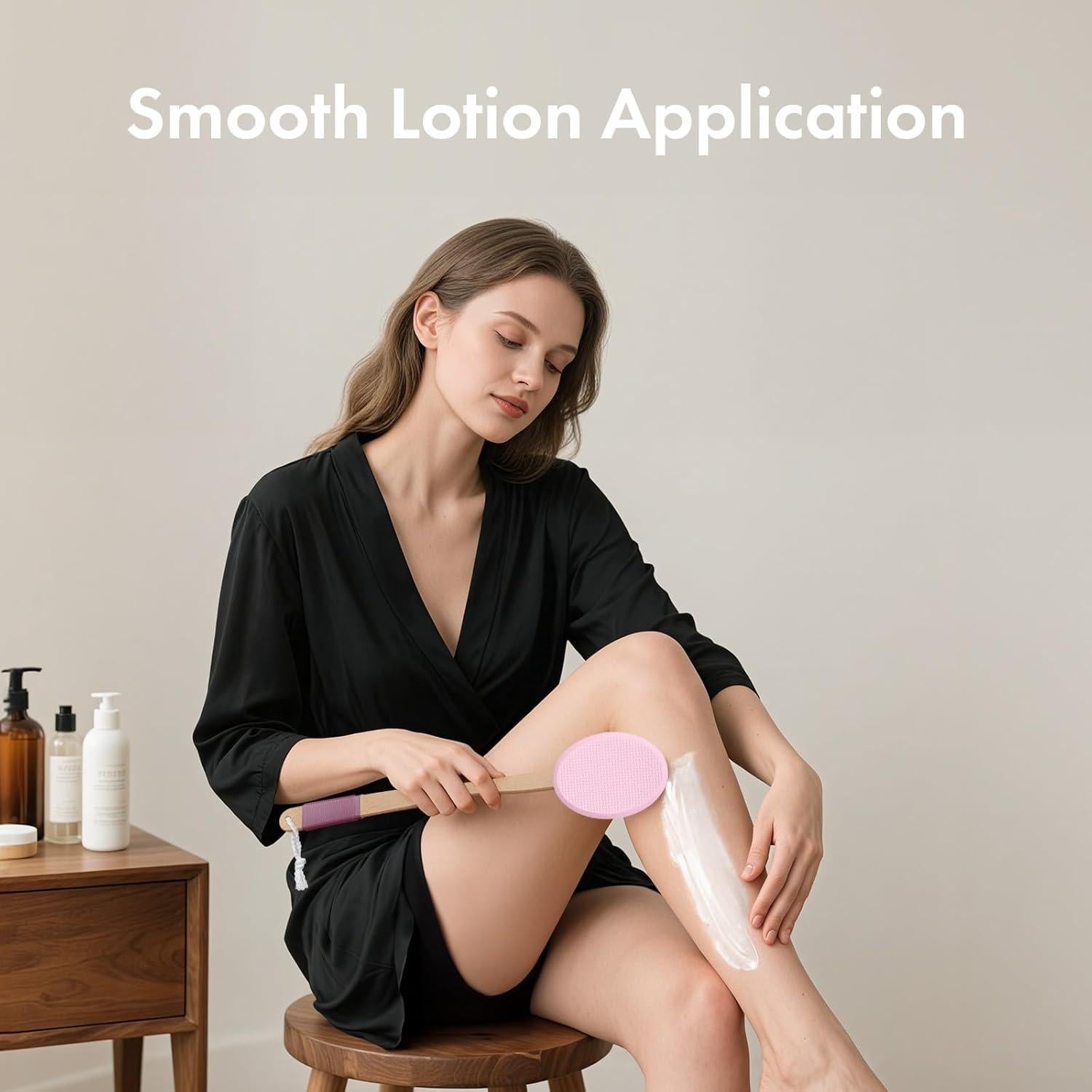 Aplicador de Loción AmazerBath con Mango Largo y 4 Almohadillas