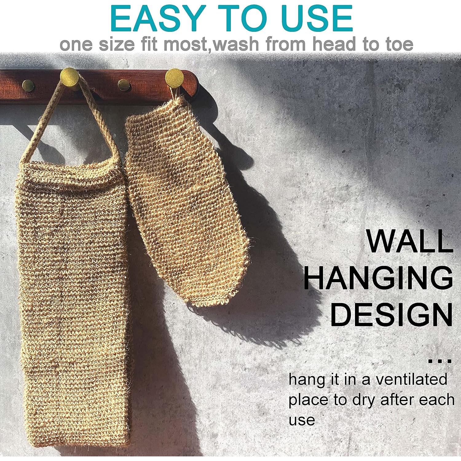 Exfoliante de Espalda de Cáñamo Mr.Cui'shop 79x12cm Doble Cara