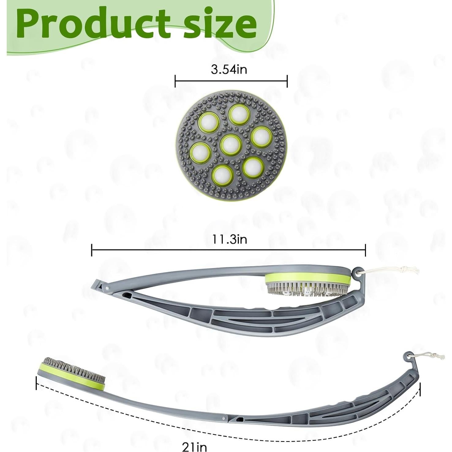 Aplicador de loción para espalda 53 cm con cerdas de silicona
