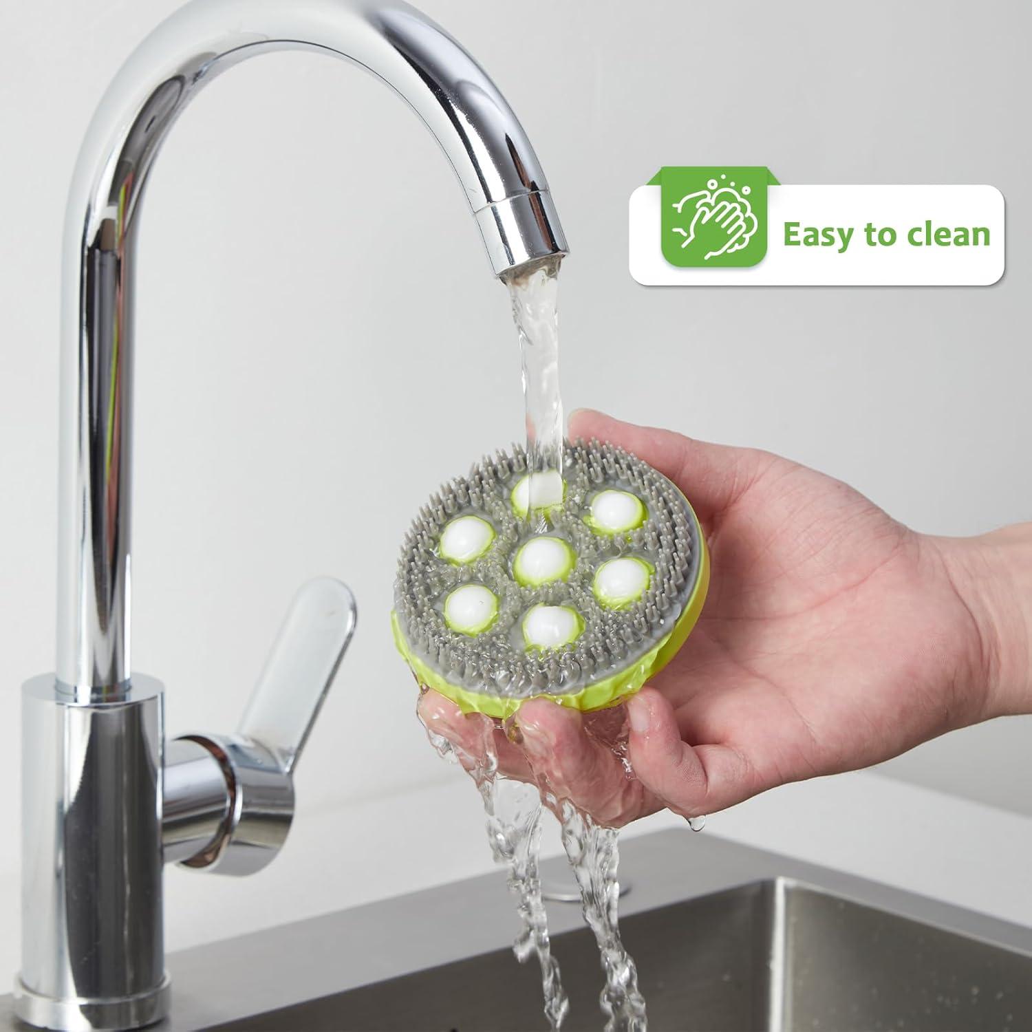 Aplicador de loción para espalda 53 cm con cerdas de silicona