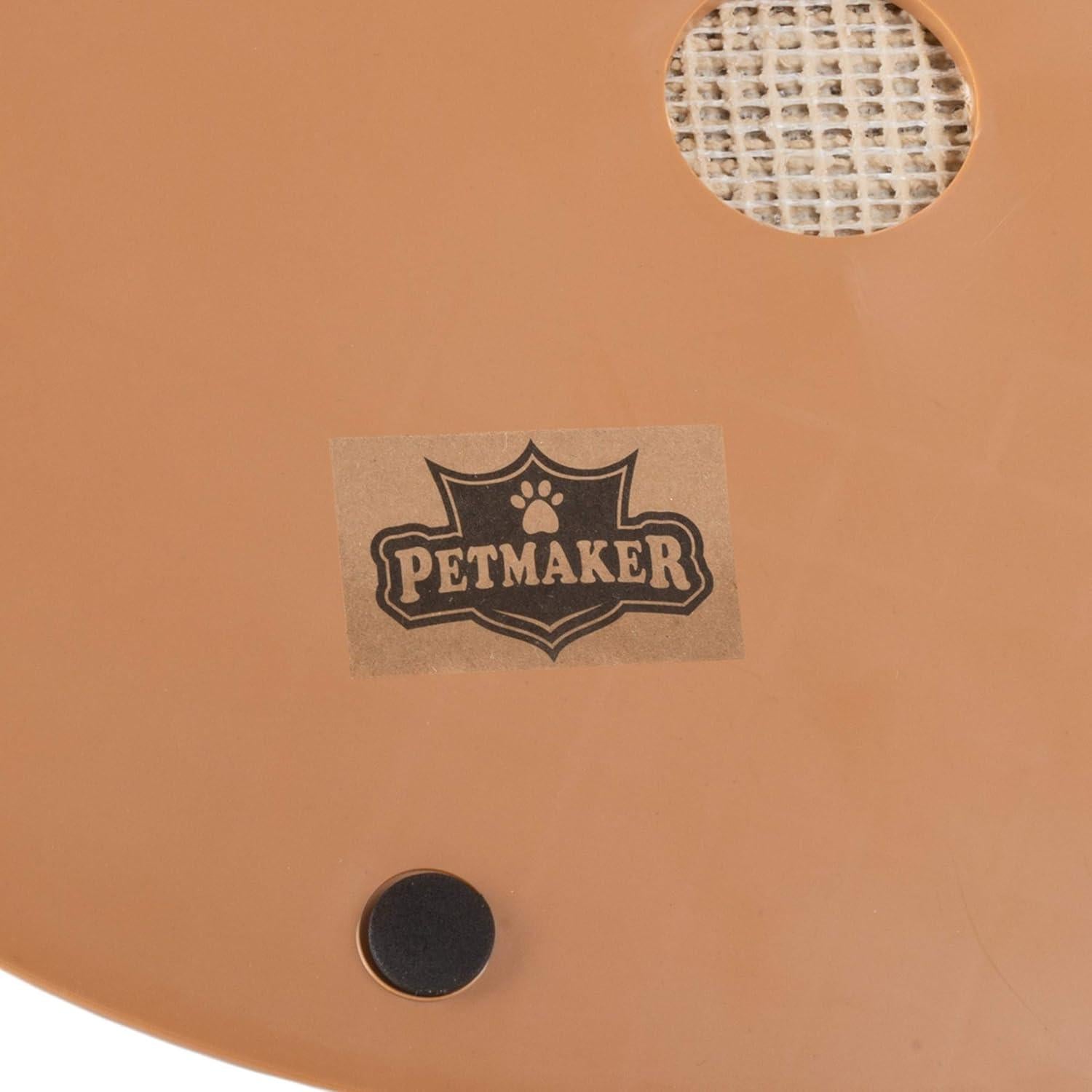 Cepillo para Gatos Petmaker - Auto-Cuidado con Base Rasguñador