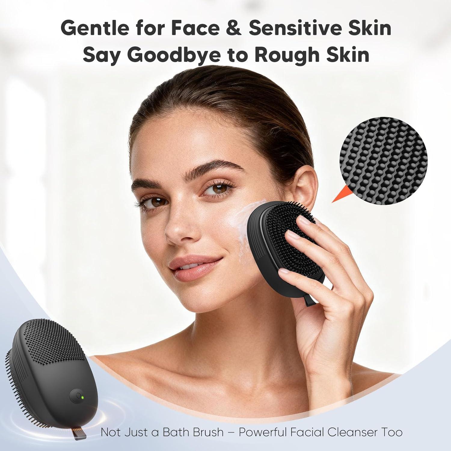 Exfoliador Corporal Sónico Nacetive - Cepillo de Silicona Suave