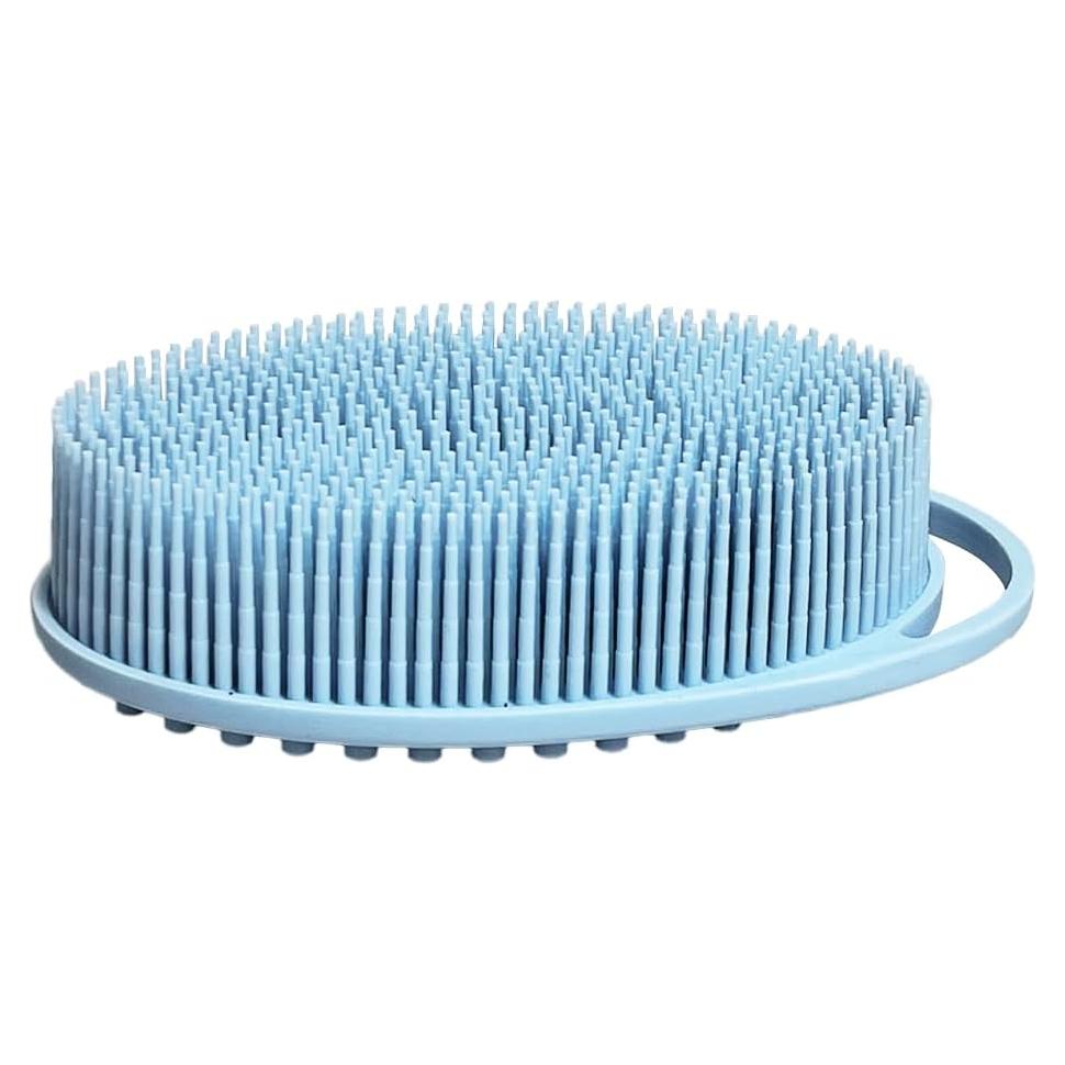 Exfoliador Corporal de Silicona VASHOP Doble Cara Azul Claro