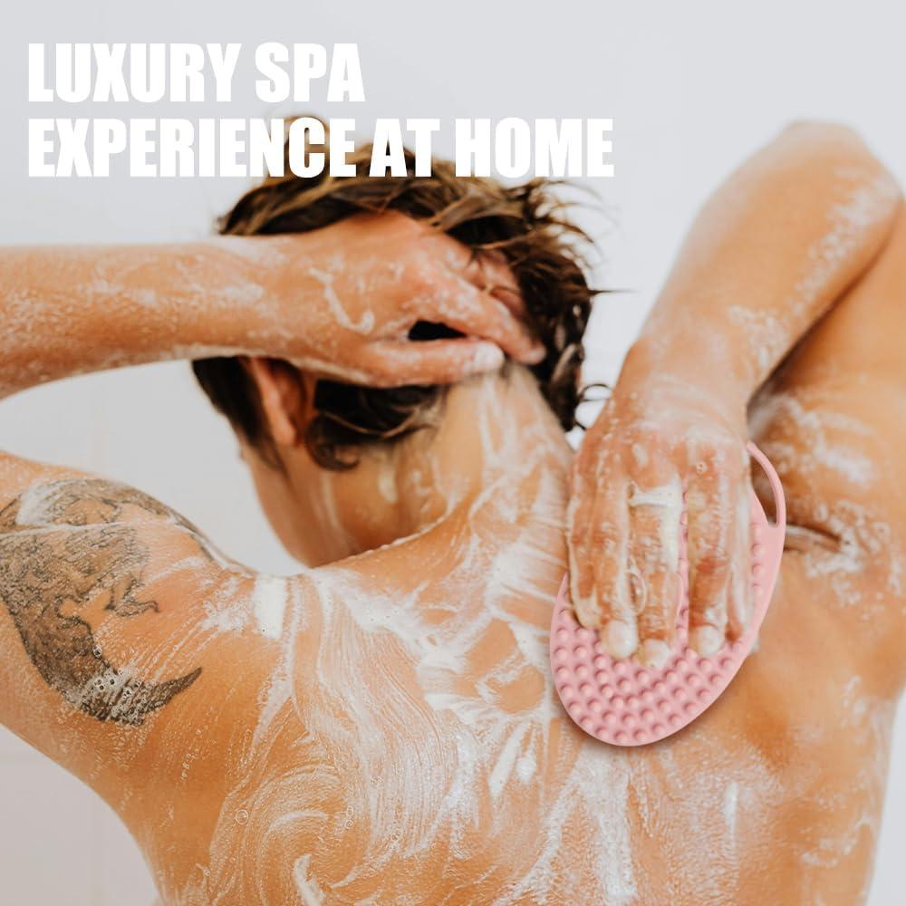 Exfoliador Corporal de Silicona VASHOP Doble Cara Azul Claro