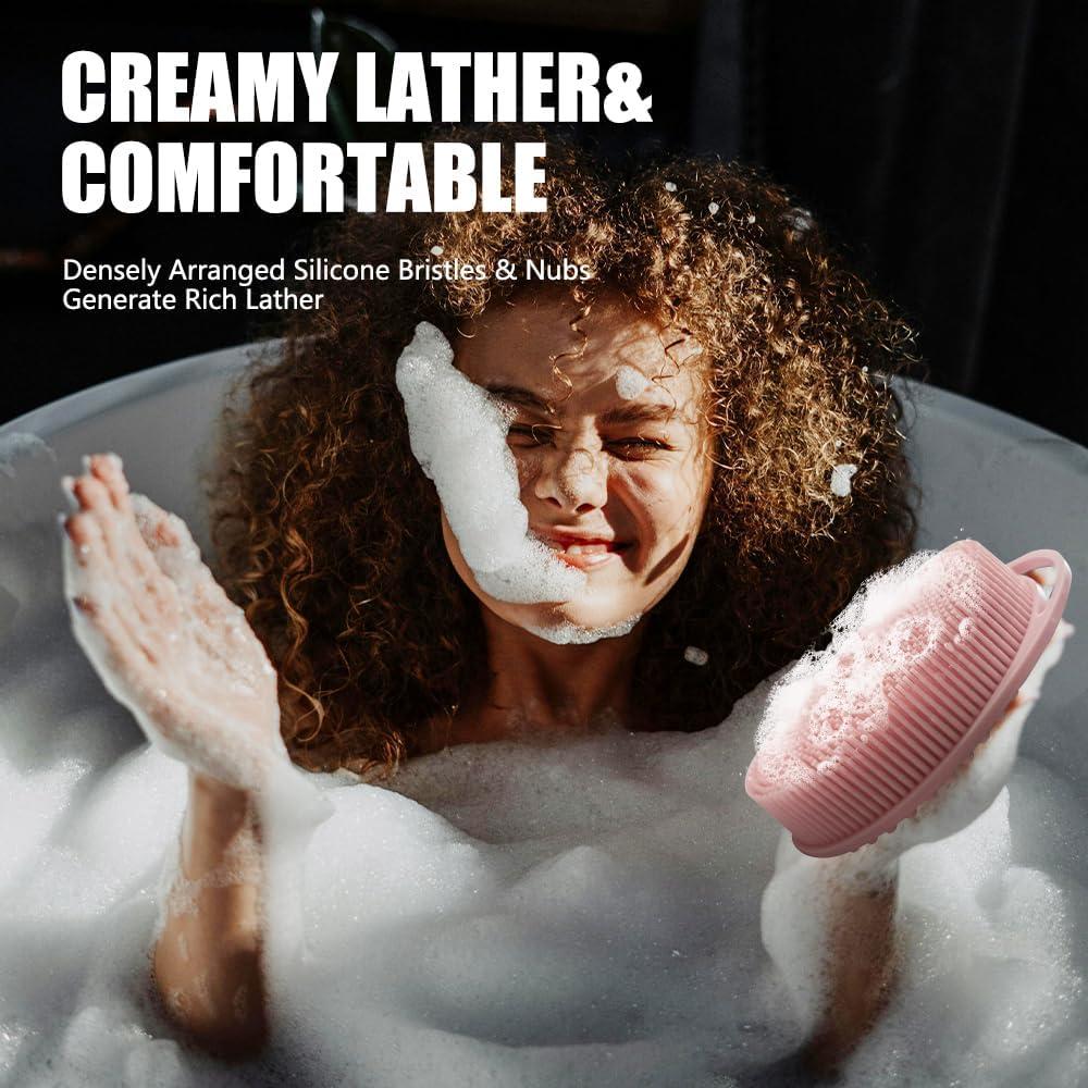 Exfoliador Corporal de Silicona VASHOP Doble Cara Azul Claro