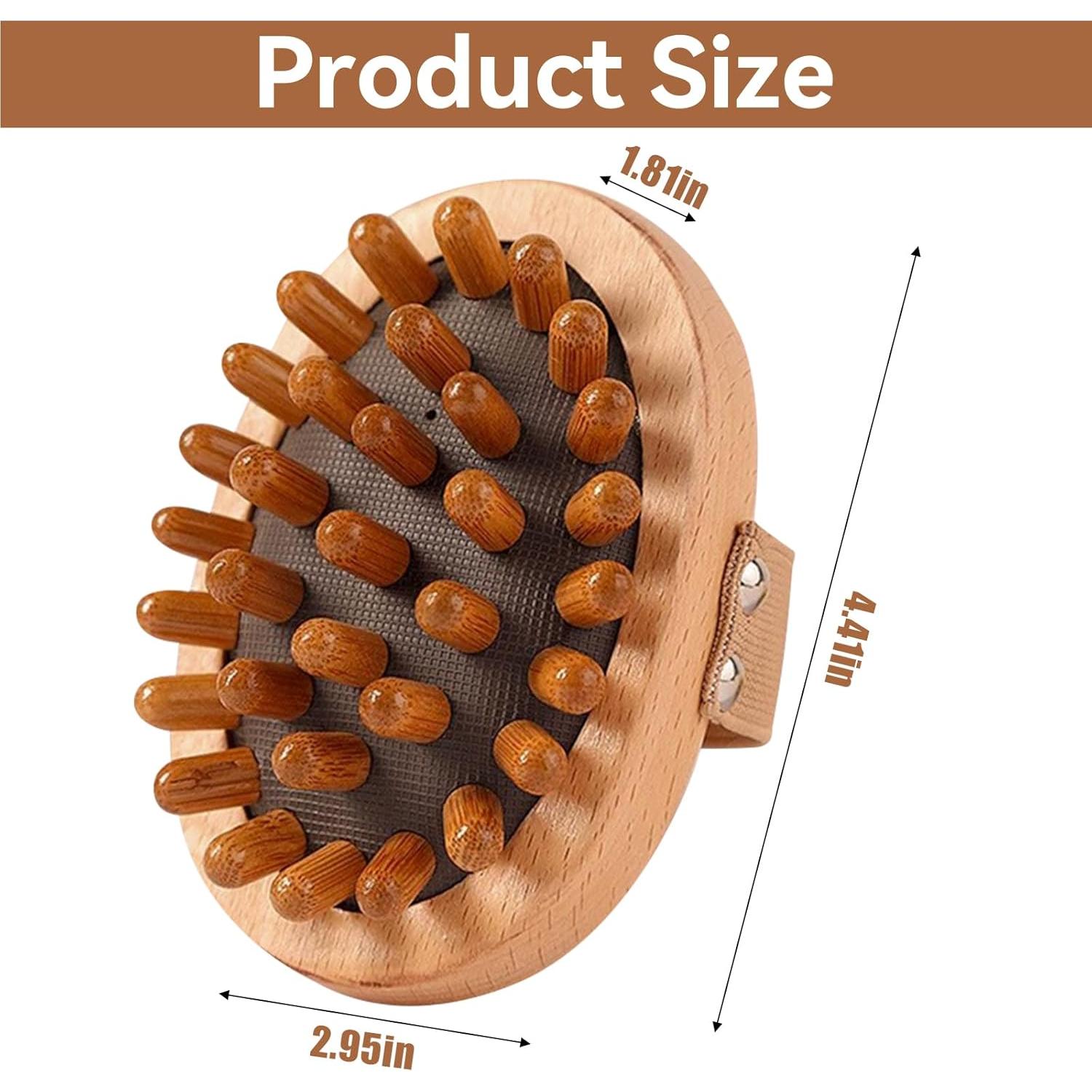 Set de 2 Cepillos de Masaje de Madera Daureve - Alivio Muscular y Drenaje Linfático