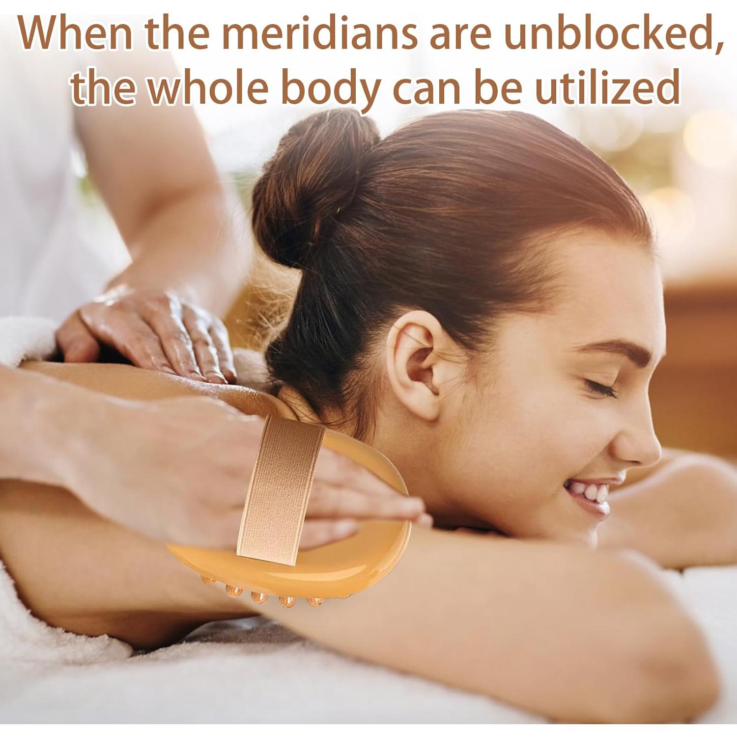 Set de 2 Cepillos de Masaje de Madera Daureve - Alivio Muscular y Drenaje Linfático