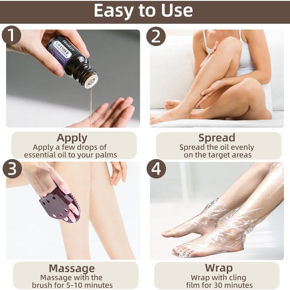 Cepillo de Masaje Meridian Jaxbo con Aceites Esenciales 2PCS