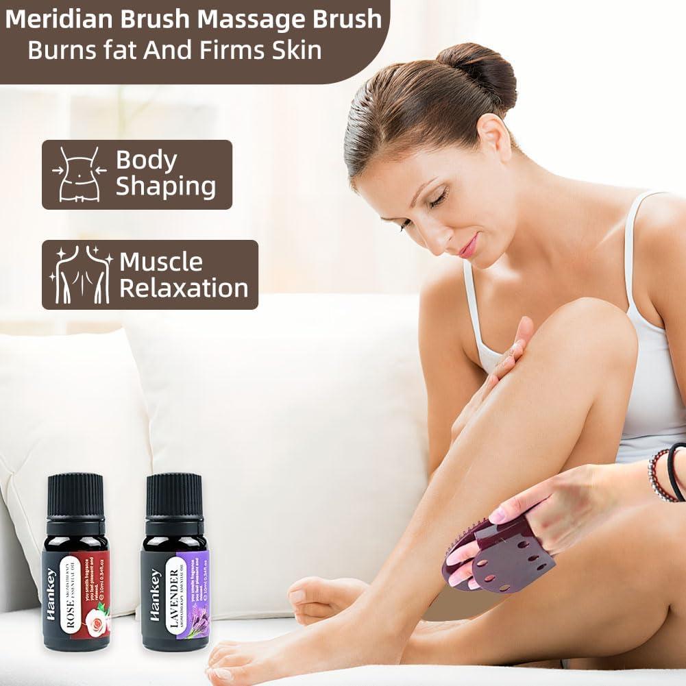 Cepillo de Masaje Meridian Jaxbo con Aceites Esenciales 2PCS