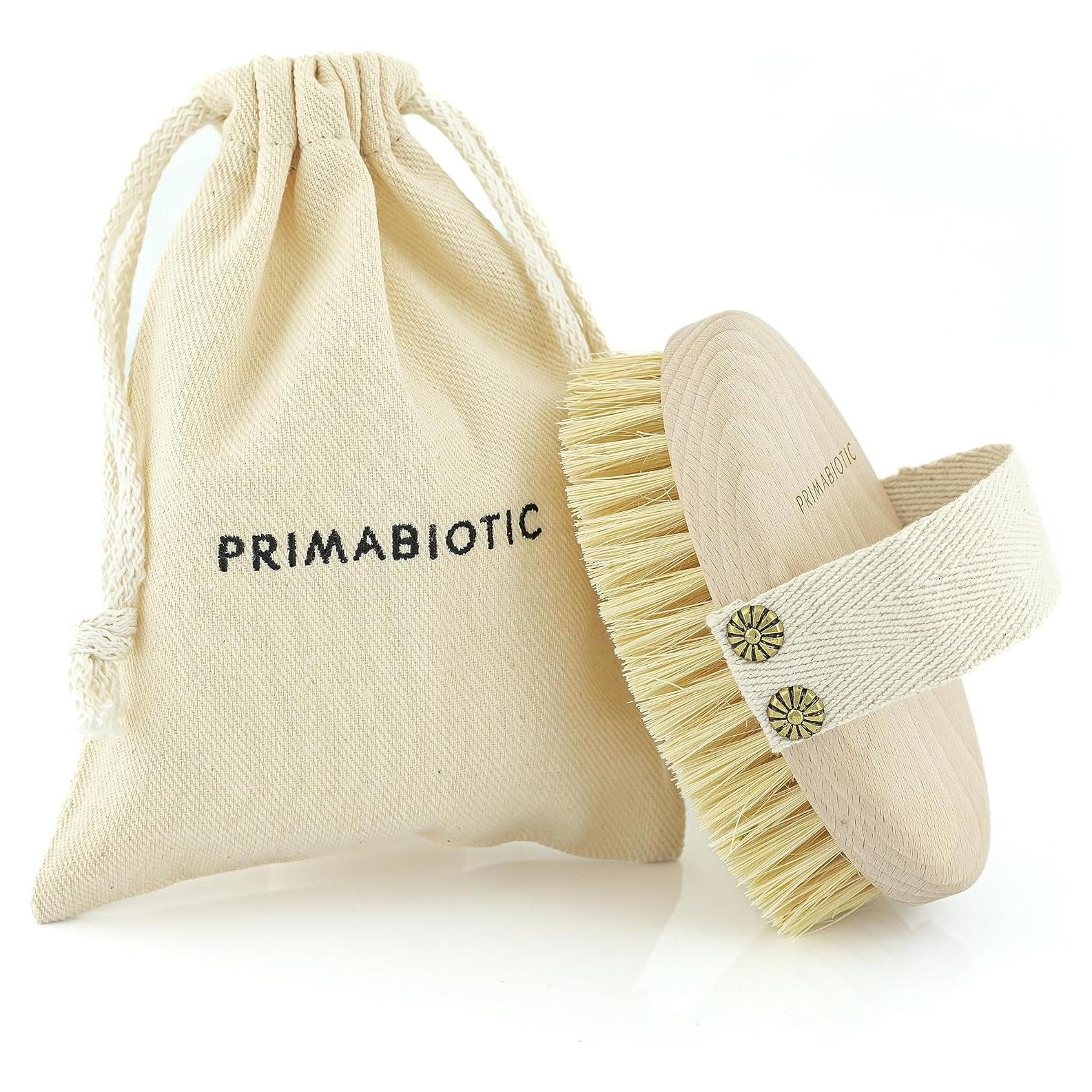 Cepillo de Masaje Corporal Primabiotic - Madera de Haya - Ecológico