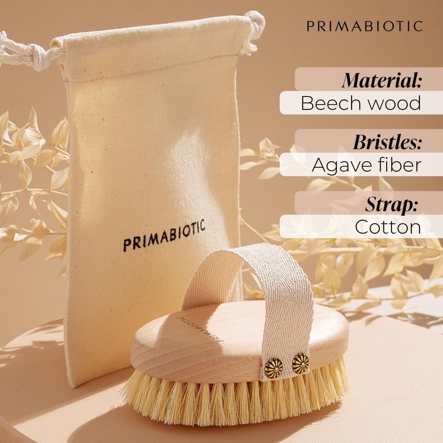 Cepillo de Masaje Corporal Primabiotic - Madera de Haya - Ecológico