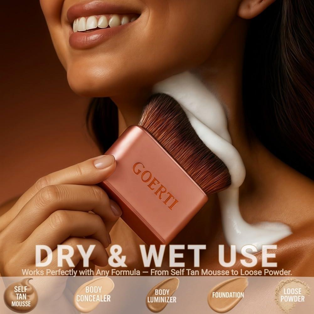 Brocha de Maquillaje Kabuki GOERTI para Autobronceador 8cm