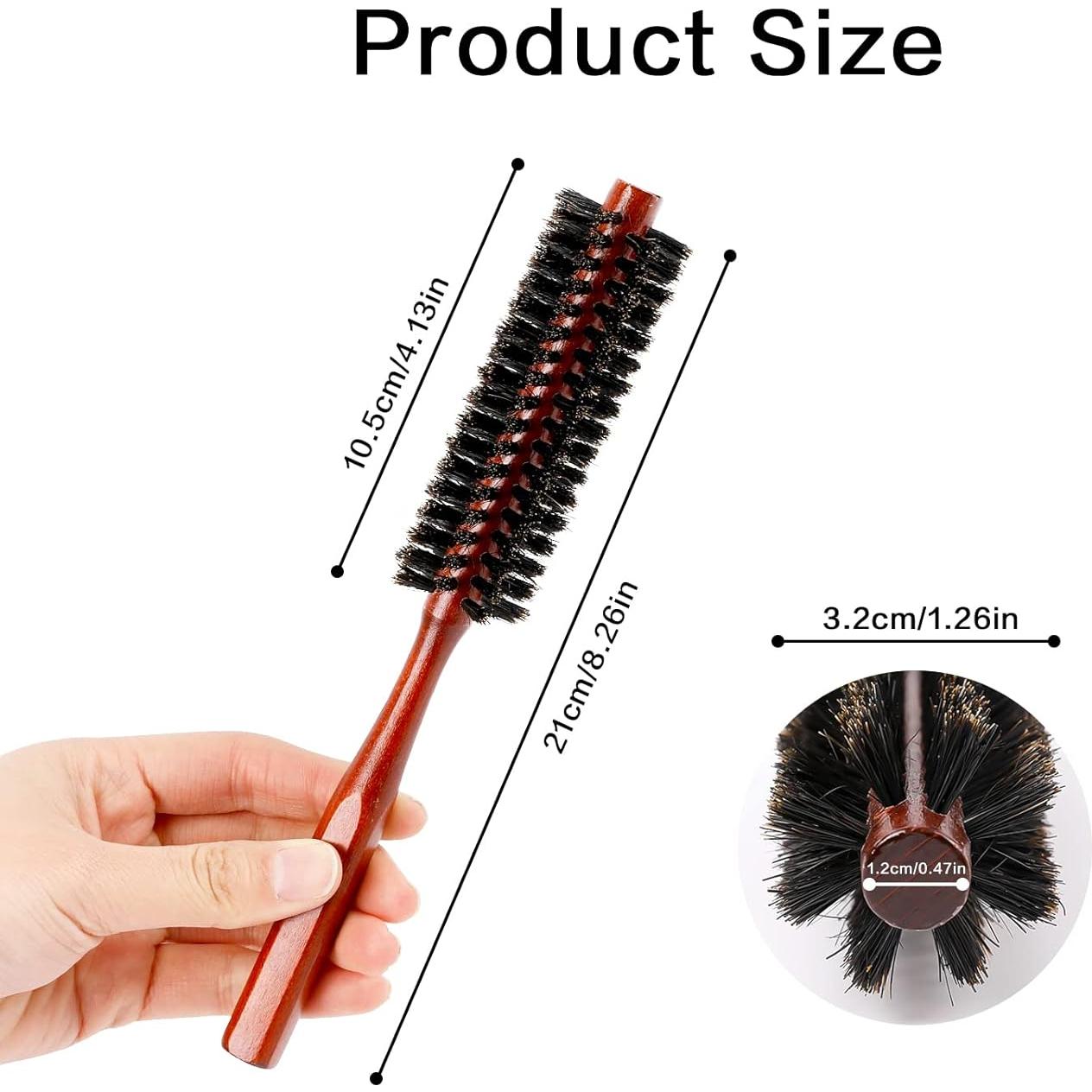 Cepillo Redondo de Cerdas de Jabalí MOZEAT LENS 21cm Rojo