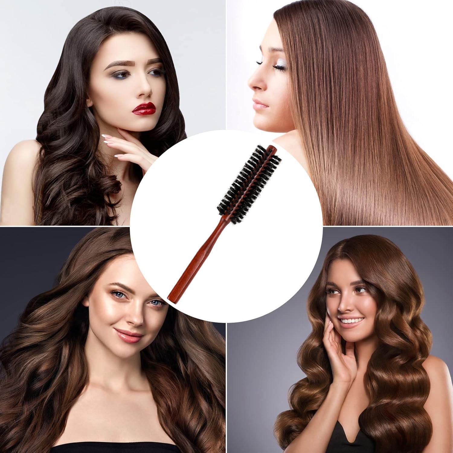 Cepillo Redondo de Cerdas de Jabalí MOZEAT LENS 21cm Rojo