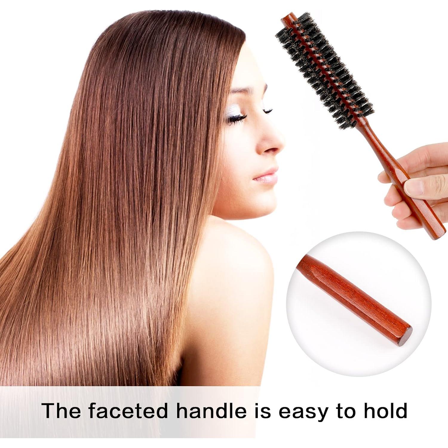 Cepillo Redondo de Cerdas de Jabalí MOZEAT LENS 21cm Rojo