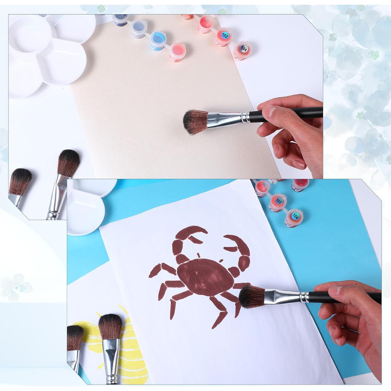 Giantree 10 Brochas de Mopa para Pintura Acrílica - Negro