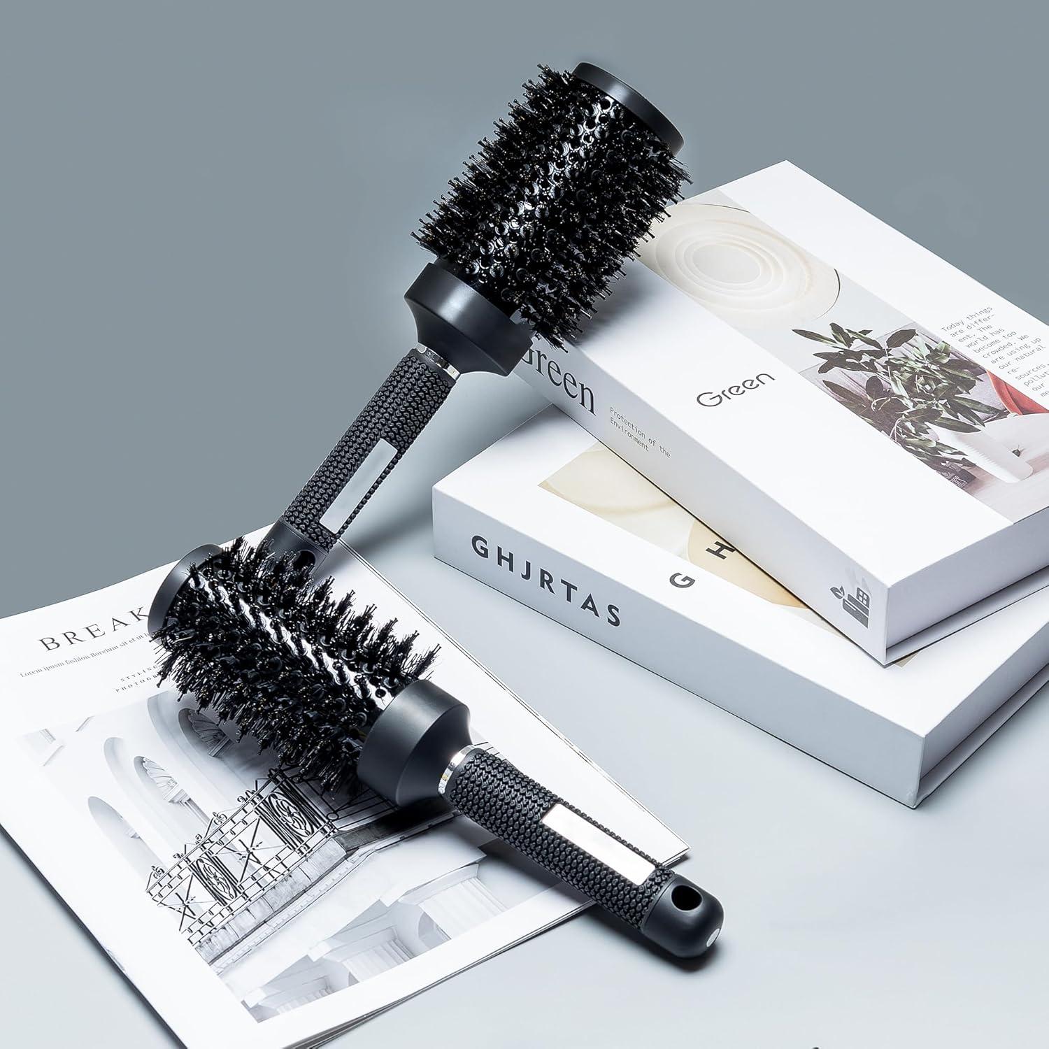 Cepillo Redondo Grande SIMPOR 65mm Cerámica Térmica Negro