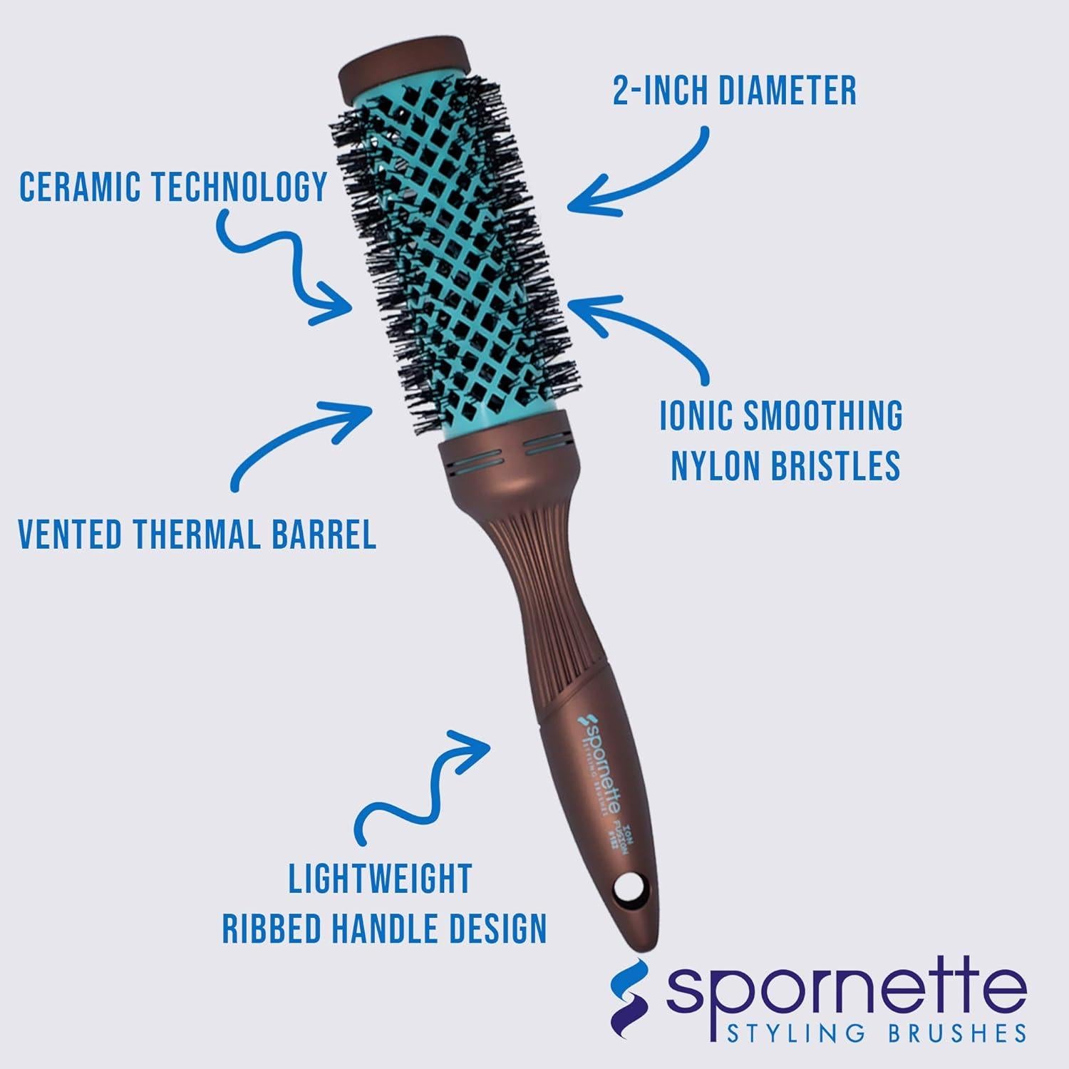 Cepillo Redondo Spornette Ion Fusion 5 cm Cerámico Térmico