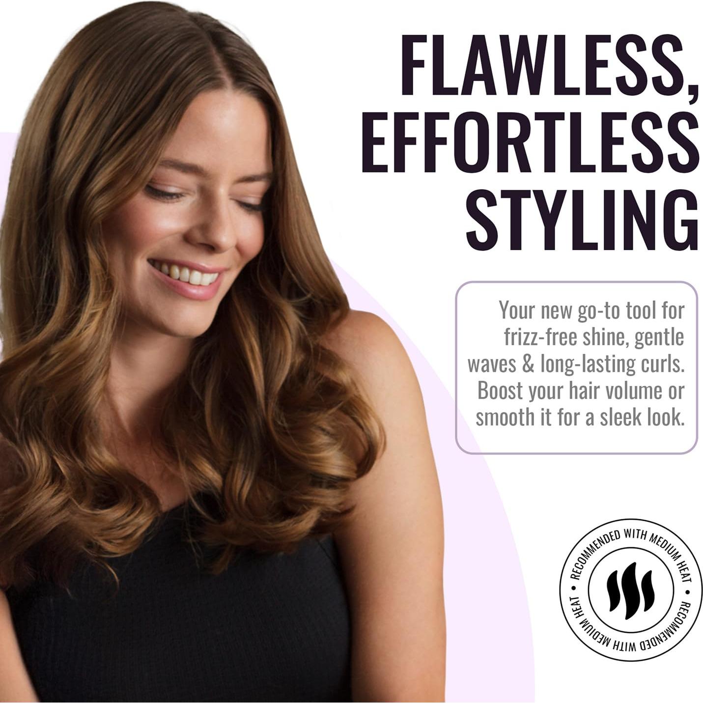 Cepillo Redondo Cerámico Iónico ERGO 4.45 cm para Secado