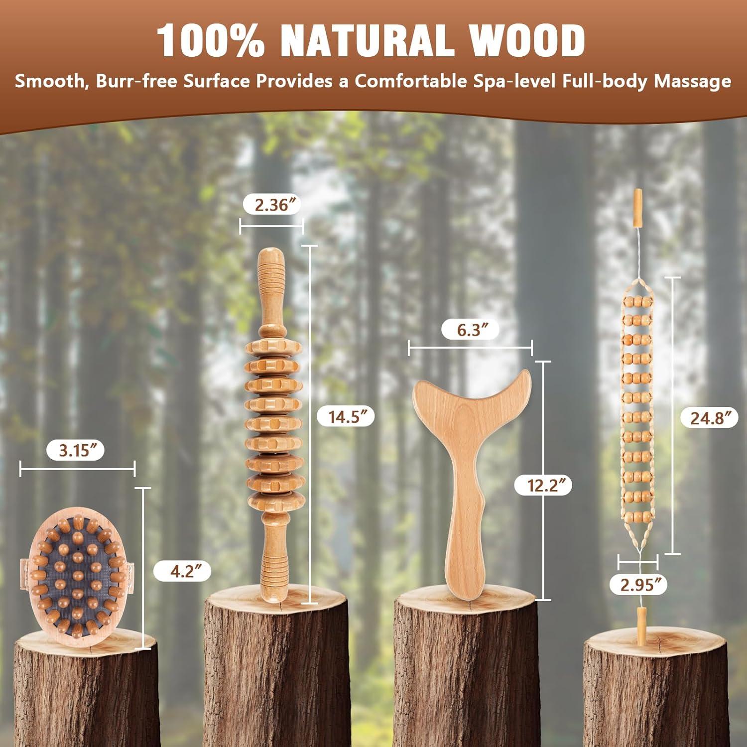 Kit de Maderoterapia KintKita 4 en 1 para Drenaje Linfático