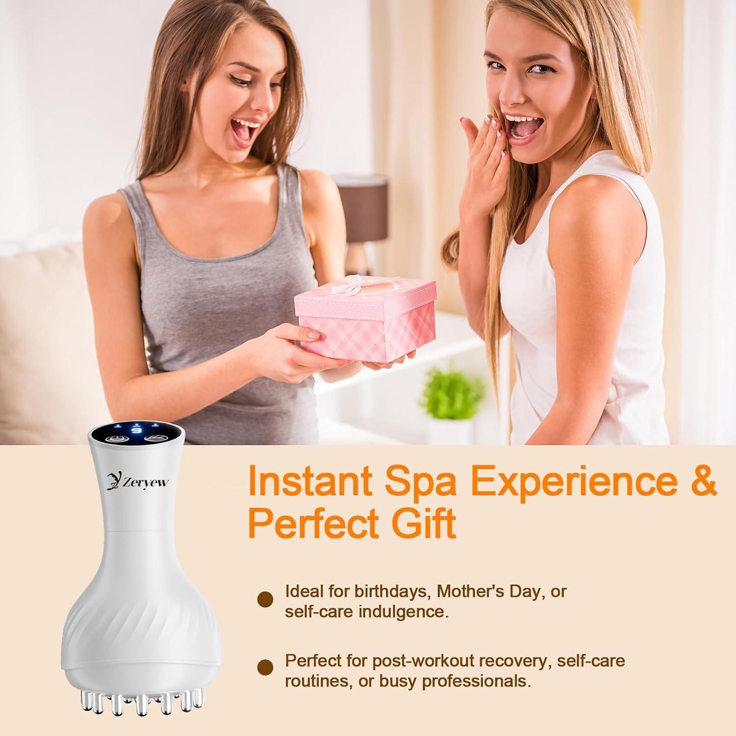 Masajeador Portátil 3 en 1 ZY ZERYEW con Calor y Vibración