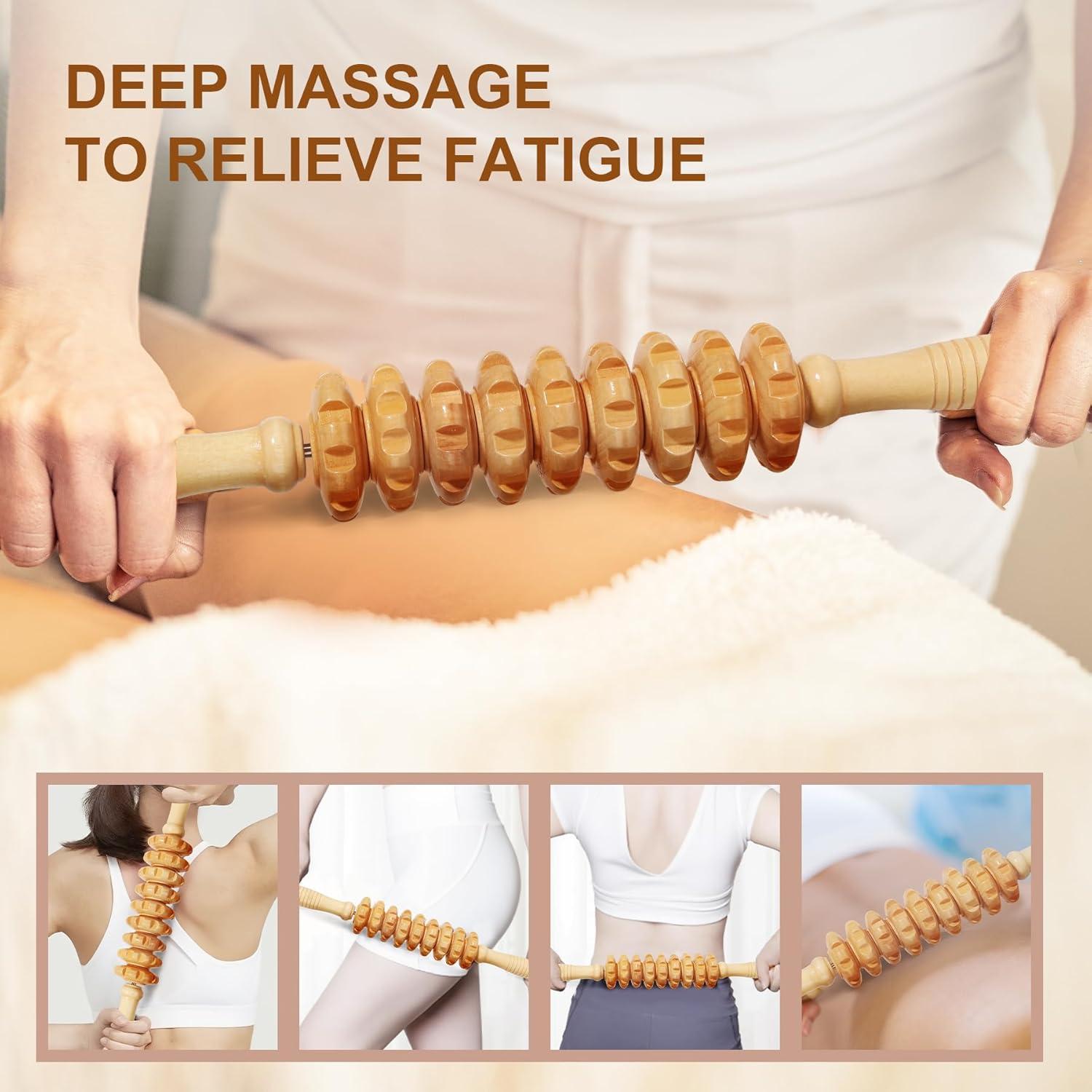 Juego de Herramientas de Masaje de Madera SAMEBUTECO 3 Piezas