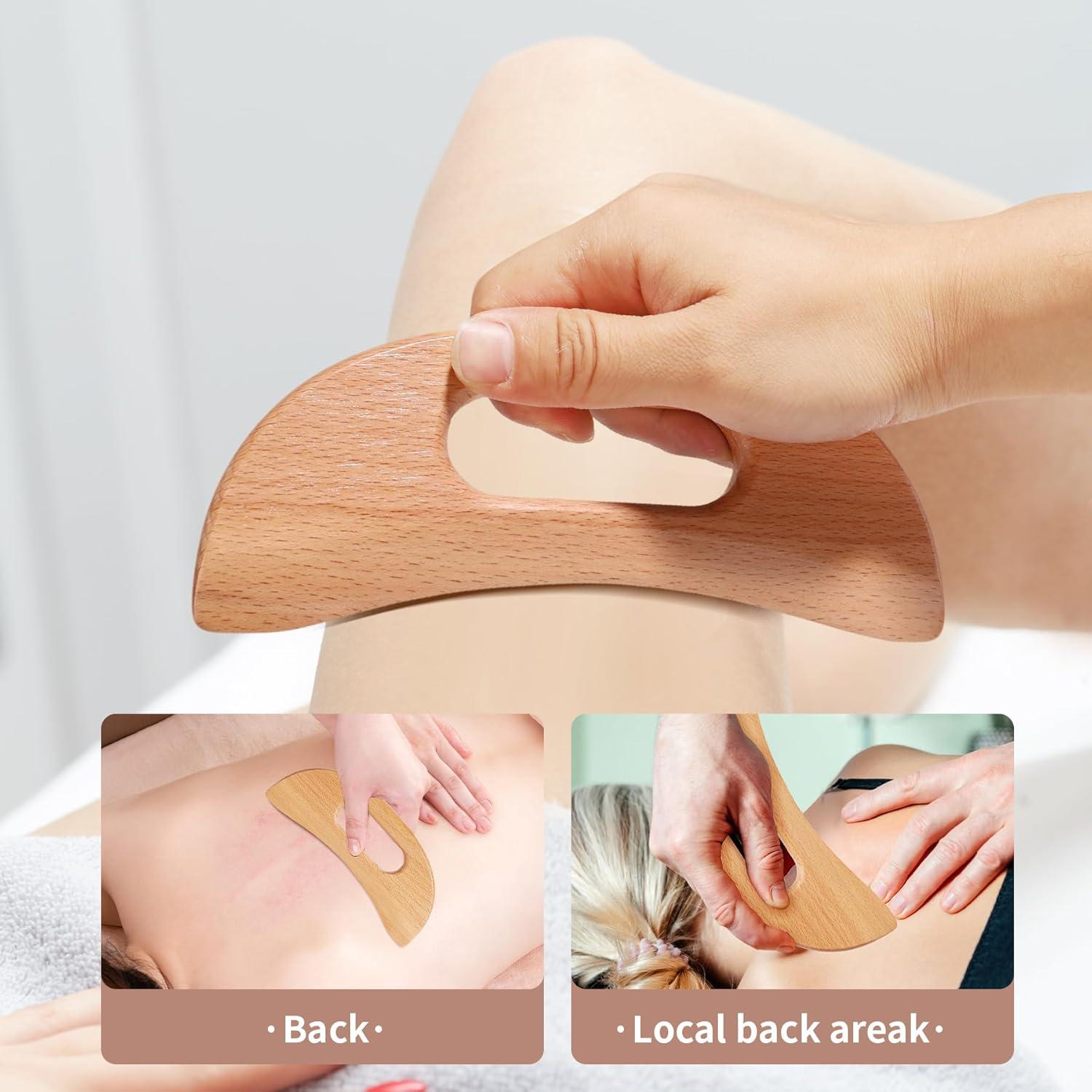 Juego de Herramientas de Masaje de Madera SAMEBUTECO 3 Piezas