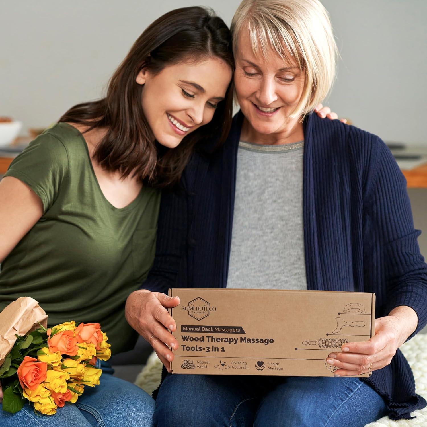 Juego de Herramientas de Masaje de Madera SAMEBUTECO 3 Piezas