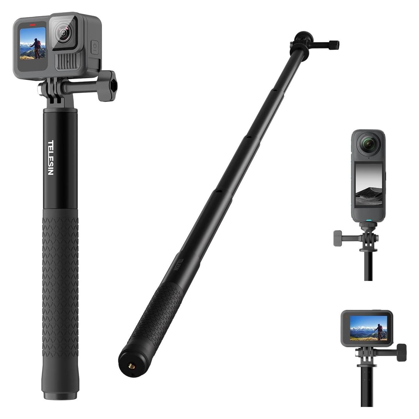 Palo Selfie TELESIN 60" Extensible para GoPro y DJI OSMO