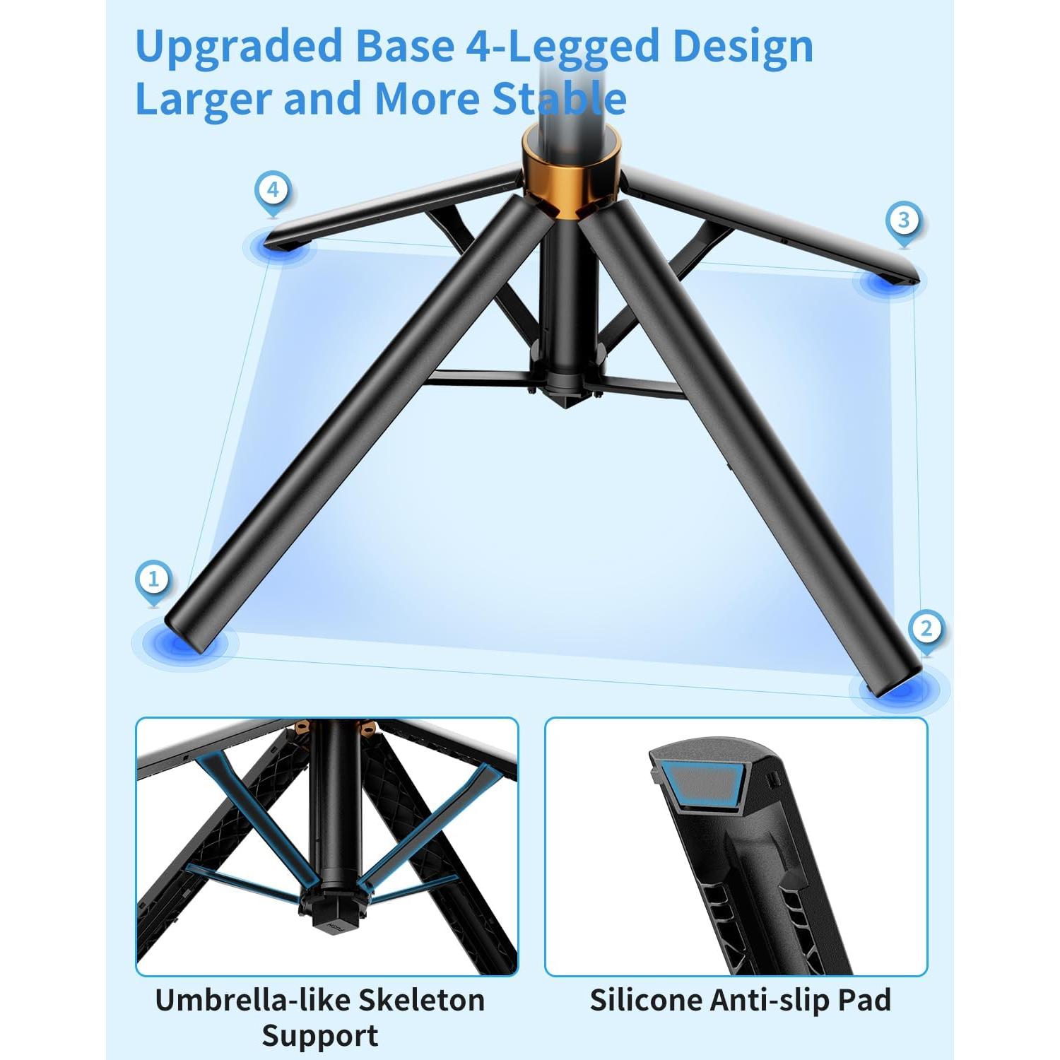 Trípode Extensible Gworld 170 cm con Control Remoto Inalámbrico