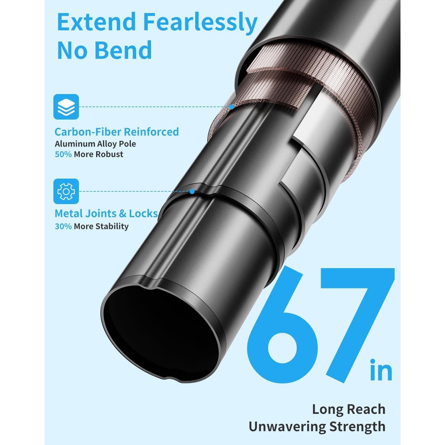 Trípode Extensible Gworld 170 cm con Control Remoto Inalámbrico