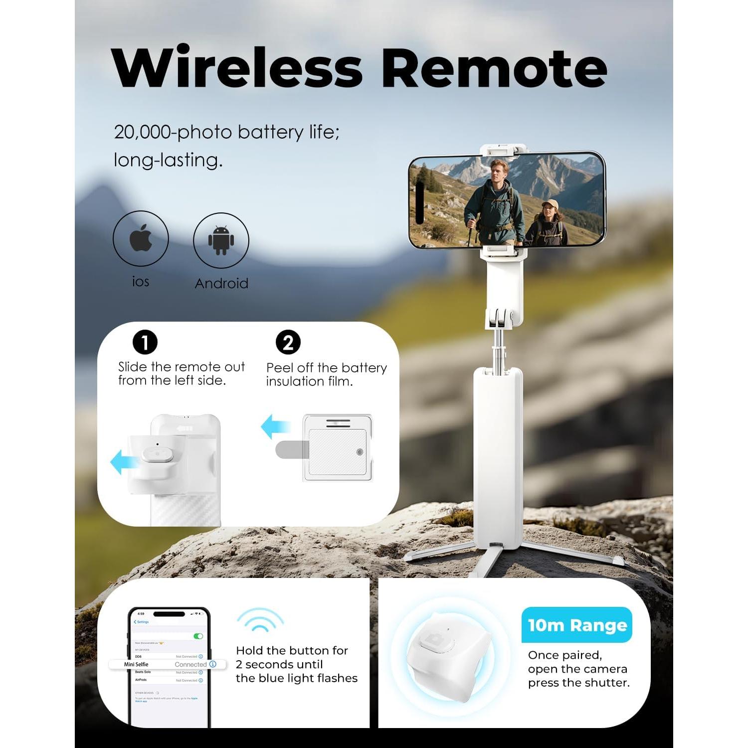 Soporte Inalámbrico Viozon para Teléfono 4-7" con Trípode